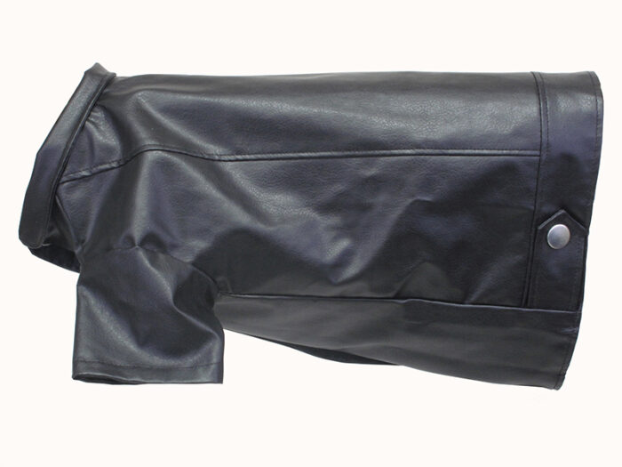 HUNTER <br> Black Pleather Coat